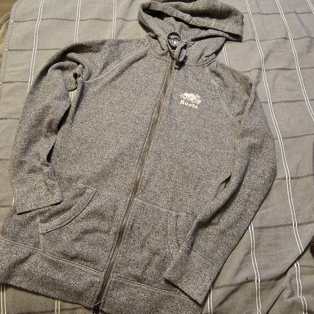 🥳Roots Original Salt And Pepper Full Zip Sweater
